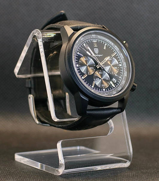 Poedagar 921 - Men’s Chronograph Watch Black/Leather
