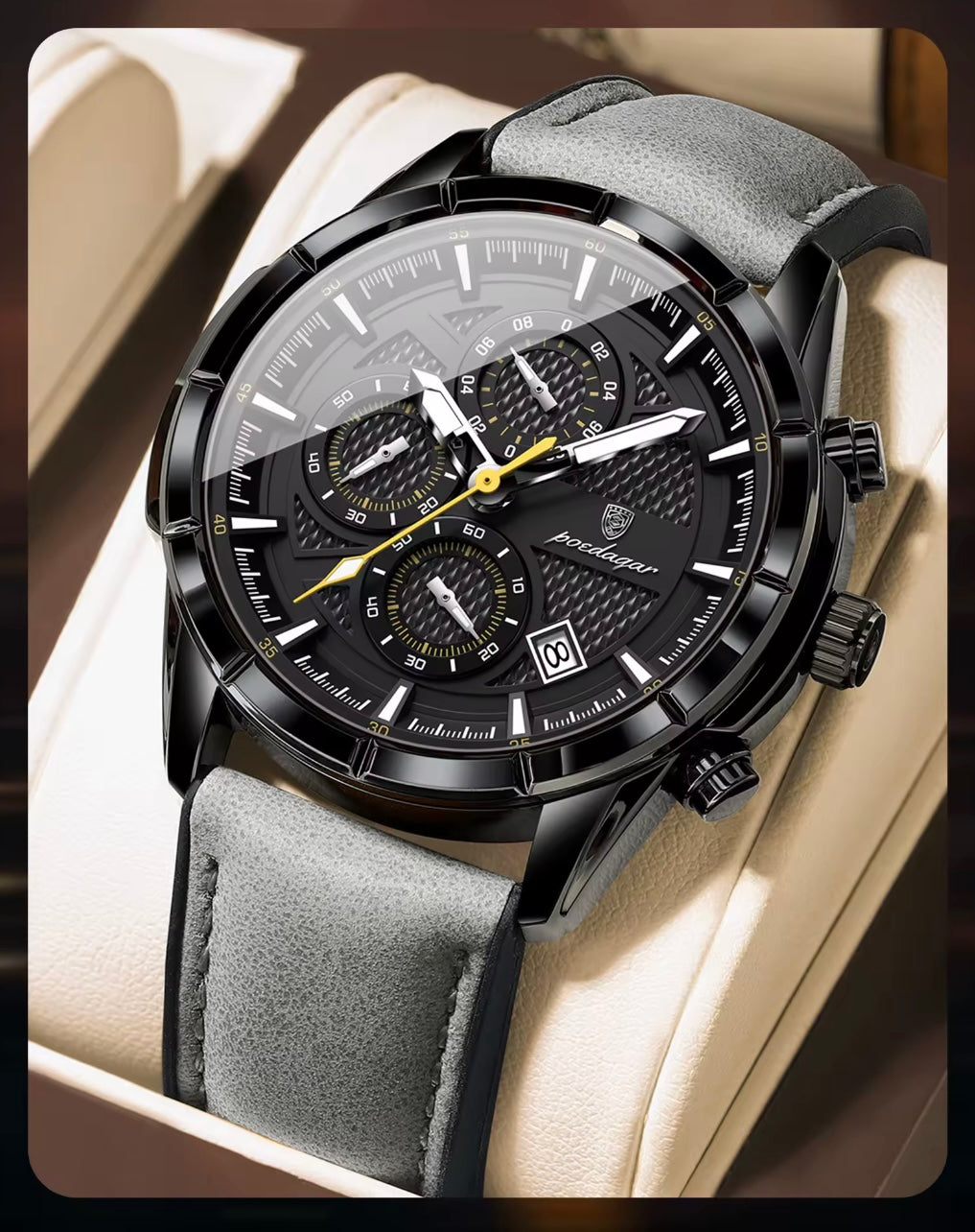 Poedagar 692 - Men’s Chronograph Watch Grey