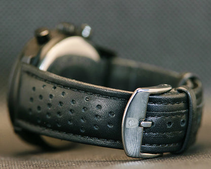 Poedagar 921 - Men’s Chronograph Watch Black/Leather